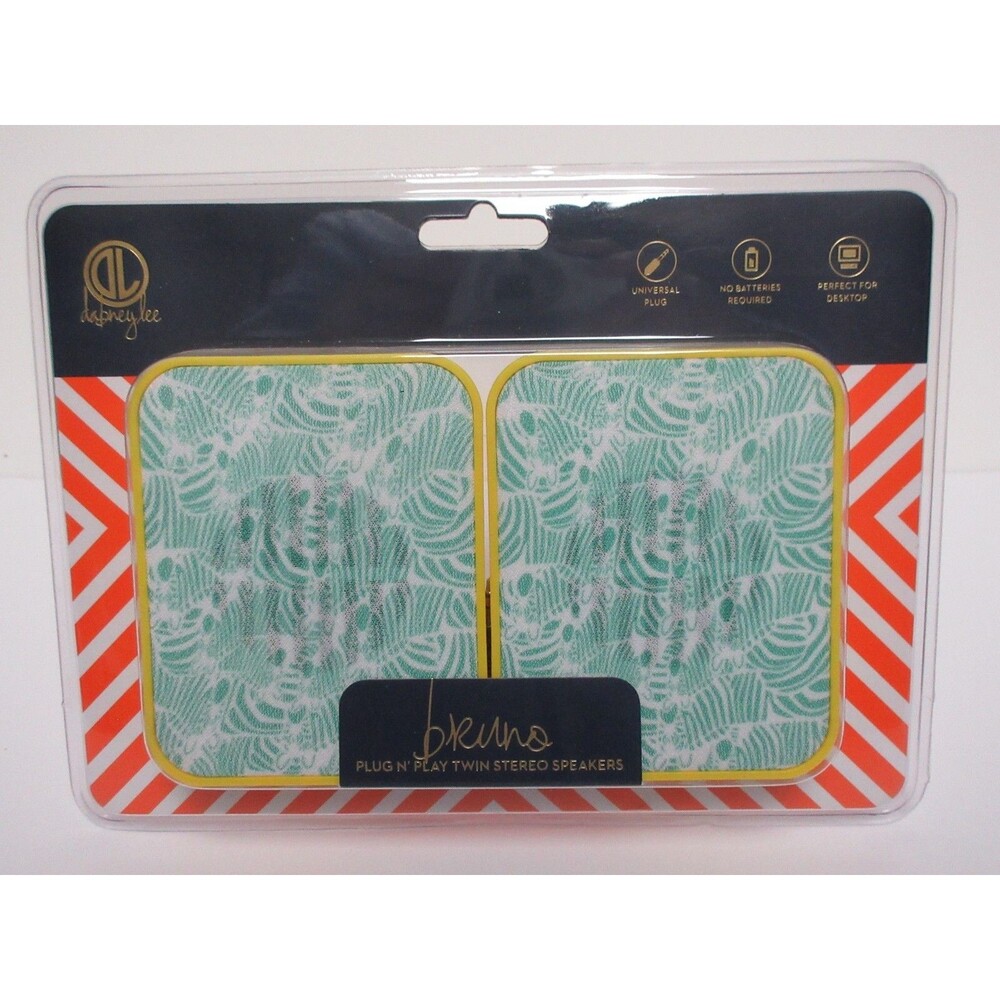 Bruno Plug N'Play(Green) Twin Stereo Speakers New